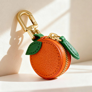 <span class=keywords><strong>Mini</strong></span> sac en cuir souple personnalisé en forme de fruit, coloré et mignon, avec porte-clés, idéal comme cadeau promotionnel - Product Image 4