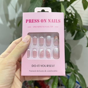 กล่องกระดาษสีชมพูสำหรับใส่เครื่องสำอางสำหรับเล็บปลอมที่เก็บของกันฝุ่นกระดาษออกแบบได้ตามต้องการ - Product Image 3