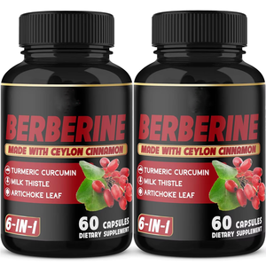 Cápsulas de Suplemento Dietético OEM 6 en 1 con Berberina, Canela de Ceilán, Cúrcuma, Cardo Mariano, Alcachofa y Extracto de Pimienta Negra - Product Image 5