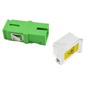 SC UPC APC adaptor dupleks Simplex dengan adaptor serat optik tipe flens shutter