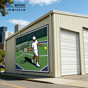 อาคารโครงสร้างเหล็กชุบสังกะสีแบบฉนวนกันความร้อนสุดหรู อายุการใช้งาน 50 ปี ได้รับการรับรองมาตรฐาน ISO9001 เหมาะสำหรับสถานที่กีฬาและโรงเรียน - Product Image 1