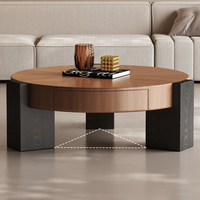 Table basse en bois de noyer de style italien minimaliste, design vintage de luxe, BTCT023, pour salon ou hôtel