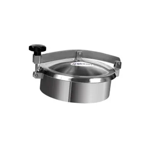 DONJOY Tapas Circulares para Pozos de Inspección de Acero Inoxidable SS304/SS316L y Plástico con Asa de Rueda de Plástico y Junta de EPDM/NBR/Silicona/FPM - Product Image 1