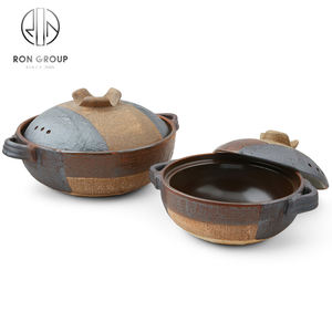 Casserole de restaurant, marmite en céramique, bol en argile, ustensiles de cuisine pour la cuisson, ensembles de plats de cuisson, casseroles à ragoût avec couvercle - Product Image 1