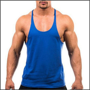 Gilet de fitness personnalisé pour hommes débardeur de couleur unie respirant et à séchage rapide conception musculaire décontractée pour un entraînement confortable - Product Image 3