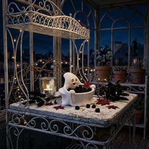 3D-printed PLA <b>Halloween</b> Cute Ghost Storage <b>Bowl</b> Ornament Adorable Little Ghost <b>Candy</b> <b>Bowl</b> Desktop Decoration China Wholesale - Product Image 1