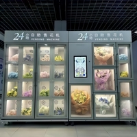 Distributeur automatique de fleurs à écran tactile intelligent, distributeur automatique de bouquets en libre-service 24h/24 pour hôtel, centre commercial, logo personnalisé
