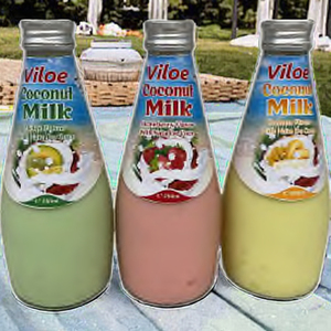 Viloe Brand Healthy Drink Lait de coco avec concentré de saveur de banane et bouteille sucrée Taille 290ml. Boisson Made in VIETNAM - Product Image 6
