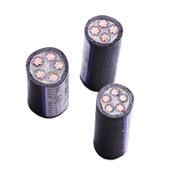 Câble de distribution d'énergie souterrain à enrobage direct, isolé XLPE, 4 conducteurs en cuivre, 25-300 mm²