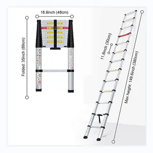 Industriële Stalen Rolladder Elektrisch Opvouwbare Loft Ladder Trap Zolder 24 Step Ladder Voor Alle Gebruik