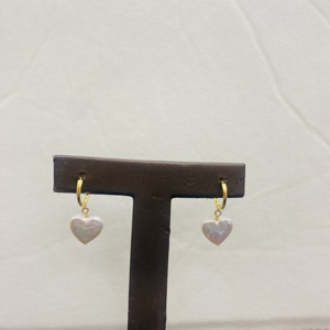 Boucles d'oreilles en argent sterling 925 <span class=keywords><strong>de</strong></span> haute qualité en forme <span class=keywords><strong>de</strong></span> cœur avec perle d'eau douce, jolies boucles d'oreilles à clous, bijoux tendance pour les fêtes, Noël, usage quotidien - Product Image 4