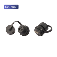 Connecteur femelle M20 IP67 à montage sur panneau, 4K60Hz, contacts en cuivre 20 broches, boîtier en nylon, avec fiche pour utilisation extérieure/industrielle