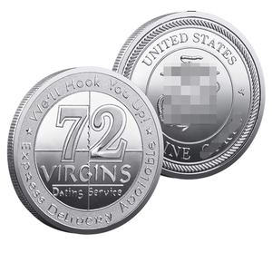 Gedenkmunt van de Amerikaanse Marine, zinken legering, dubbelzijdig, gepatineerd, verzamelobject, op maat ontworpen. - Product Image 4