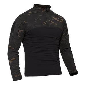 Camiseta Táctica de Entrenamiento Personalizada de <span class=keywords><strong>Manga</strong></span> <span class=keywords><strong>Larga</strong></span> para Exteriores Duradera con Múltiples Funciones y Bolsillo con Cierre - Product Image 4
