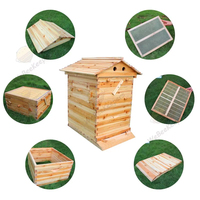 Komplettes 7-teiliges Set: Automatischer selbstfließender Honigbienenstock aus chinesischem Tannenholz für die Imkerei – Bienenkasten für den Bienenzuchtanbau