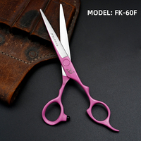Nouveau japon acier rose ciseaux à cheveux 6.0 pouces ciseaux de coiffure professionnels v-dents 440C cisaillement amincissant