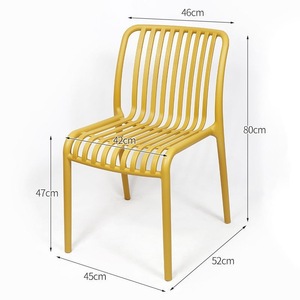 <span class=keywords><strong>Chaise</strong></span> de salle à manger victorienne à fentes verticales, <span class=keywords><strong>fauteuil</strong></span> empilable pour usage domestique, <span class=keywords><strong>chaise</strong></span> longue de balcon, <span class=keywords><strong>chaise</strong></span> de plage et de parc d'extérieur pliable en plastique PP - Product Image 2