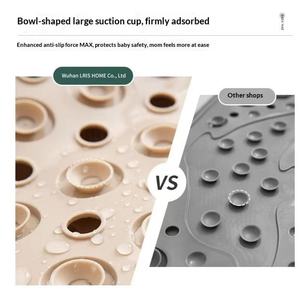 Tapis antidérapant en PVC pour salle de bain, imperméable, anti-chute, pour douche et toilettes, avec ventouses, fonction massage, imprimé trèfle à quatre feuilles - Product Image 2
