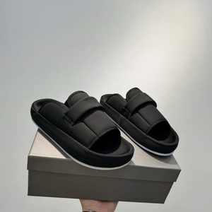 Designer black chunky soled women's Slides Slippers designer Slides slippers Anti-Slippery Fashion Men's Slippers PU Outsole EVA - Product Image 1