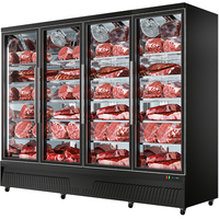 Congélateur vertical à grande capacité, écologique, sans onduleur, réfrigérateurs à viande, 3 portes, vitrine réfrigérée avec réfrigérateur CE pour les restaurants
