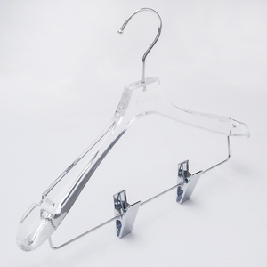 Logo personnalisé Cintre pour magasin de vêtements Organisateur de vêtements en plastique transparent populaire avec économie de benzène Cintre en acrylique vide pour vestes - Product Image 2