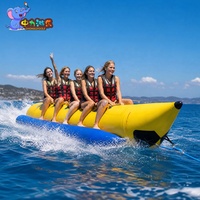 Bateau banane gonflable personnalisé pour 6 à 8 personnes, en PVC, à une rangée, tractable, pour les sports nautiques en mer et en lac, idéal pour les centres de villégiature