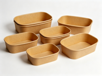 Bols jetables en papier kraft de 25 oz, résistants au micro-ondes et au congélateur, avec couvercle, pour soupes, salades, desserts, glaces et yaourts.