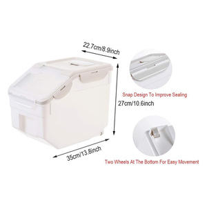 <b>Large</b> Capacity Kitchen Plastic Food Storage Container Sealing Lid Injection Molded Food Grade <b>Roller</b> Flip Rice Cereal Jars - Product Image 2