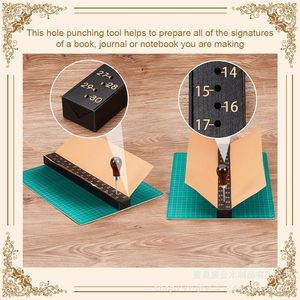 เครื่องมือเจาะลายไม้พร้อมไม้บรรทัด ชุดอุปกรณ์เย็บเล่มงานฝีมือ DIY - Product Image 3