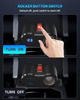 Chargeur rapide étanche 4,2 A pour moto, prise USB, adaptateur de système d'alimentation PC avec voltmètre LED et allume-cigare