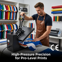 Presse à Chaud Manuelle Numérique 38x38cm pour Sublimation Professionnelle Personnalisée – Outil d'Impression de T-shirts – Vente en Gros Usine