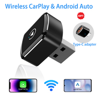 Adaptador Inalámbrico CarPlay 2 en 1, Dongle USB-A, Bluetooth 5.4, WiFi de Doble Banda para iPhone, Android Auto, Estéreo de Auto OEM