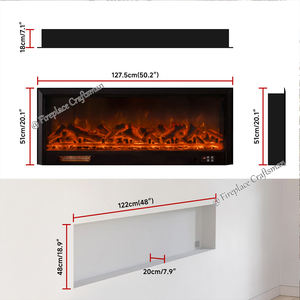Insertos <span class=keywords><strong>de</strong></span> <span class=keywords><strong>Chimenea</strong></span> Eléctrica Empotrados Modernos con Función <span class=keywords><strong>de</strong></span> Calefacción, Llama Automática y Temperatura Constante - Product Image 2