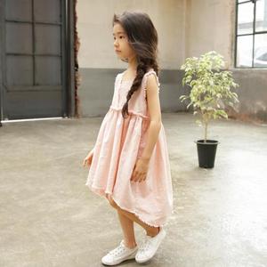 Vestido de verano para niñas con capucha, corte hasta la rodilla, corto por delante y largo por detrás - Product Image 4