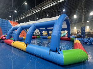 สระว่ายน้ำเป่าลมพร้อมเต็นท์สำหรับผู้ใหญ่สระว่ายน้ำเป่าลมพร้อมหลังคาป้องกันแสงแดดดีไซน์ใหม่สำหรับเด็กเล่นน้ำเล่นกลางแจ้ง - Product Image 4