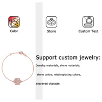 Bracelet à maillons en argent 925 plaqué or rose, serti de zircons brillants, pour femme, luxe, certifié original