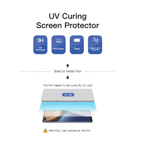 Film de protection d'écran pour téléphone portable, film UV durci, 180*120mm, film souple en verre trempé UV, dureté 5H, taille universelle
