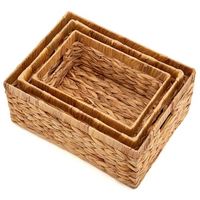 Bouteille de vin panier-cadeau paniers à pain avec poignées canne rotin stockage toile poignée pas cher osier taille personnalisée boîte