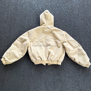 Fabricant de vestes bomber à capuche personnalisées, vestes de travail matelassées et rembourrées, coupe ample, style pompier, avec boucle à fermoir, pour le travail à Detroit - Product Image 2