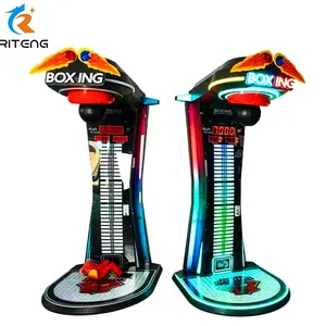 Riteng Coin Operated Maquina De Boxeo Arcade Game Kick And Boxing Rating Machine Outdoor Boxing Power Punch Machine