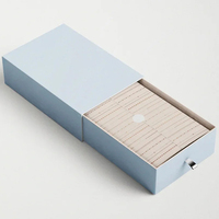 Boîte de rangement coulissante tendance pour sous-vêtements féminins et chaussettes, emballage écologique réutilisable avec pelliculage mat et logo couleur personnalisé