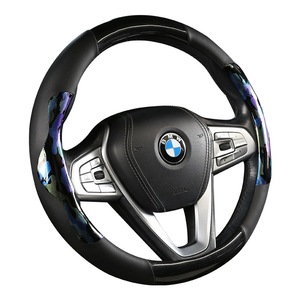 En gros creative pas cher en fibre de carbone en cuir de voiture véhicule <span class=keywords><strong>volant</strong></span> couverture - Product Image 1