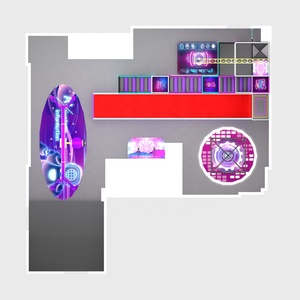 Aire de jeux intérieure commerciale de haute qualité sur le thème cosmique, avec château gonflable, zone de jeux souple et grand toboggan pour enfants - Product Image 5