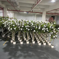 Nueva Decoración para Hogar, Jardín y Bodas, Planta de Flores de Interior y Exterior, Árbol de Magnolia y Orquídea Artificial de Seda