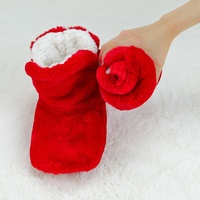 Femme Femme Femme Dames Hiver Fuzzy Rose Plush Indoor Home Anti-slipper Slipper Boots Booties With Sherpa Fleece Doublure