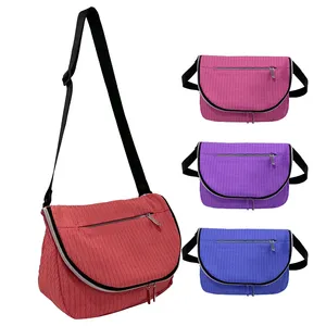 Groothandel Nylon Grote Mobiele Telefoon Messenger Bag Enkele Schouder Crossbody Dames Handtas Met Brede Bandjes