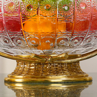 Panier suspendu décoratif de fête de Festival de haute qualité panier de rangement de Dessert de fruits en verre