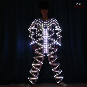 Traje de Baile LED, <span class=keywords><strong>Ropa</strong></span> Luminosa <span class=keywords><strong>Futurista</strong></span> para Conciertos, Festivales, Discotecas, DJ, Carnaval, Fiestas Temáticas y Espectáculos - Product Image 6