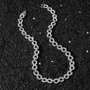 Nuevo Collar de Cadena con Símbolo de Infinito Geométrico de Aleación, Estilo Hiphop, para Hombre, Joyería de Moda al por Mayor - Product Image 2