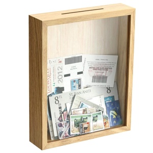 2019 New handmade craft wooden money box money saving box mdf money box